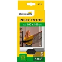 SCHELLENBERG Fliegengitter-Gewebe für Fenster ohne bohren, (Set, 1-St), Insektenschutz inkl. Befestigungsband, 100 x 100 cm, weiß, anthrazit