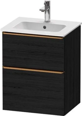 Duravit D-Neo Waschtischunterbau wandhängend Eiche Schwarz Matt 510x402x625 mm - DE4360004160000 DE4360004160000