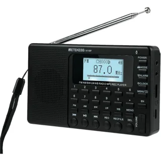 Retekess V115P Portable Shortwave Radio AM FM SW LW WB Rechargeable Digital Tuner 1800mAh Battery Wireless Connection TF