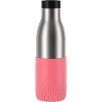 Emsa Trinkflasche Bludrop Sleeve, Edelstahl/Silikon, Quick-Press, 12h warm/24h kühl