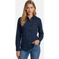 U.S. Polo Assn. Blusenshirt USBellaa Damen - Leinenbluse luftig mit Knopfleiste Leichtes Sommerhemd aus Leinenmix mit Kragen