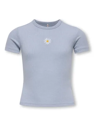 KIDS ONLY - KOGELVA JUNE EMB S/S TEE CS JRS Cashmere Blue - Gr. - 128