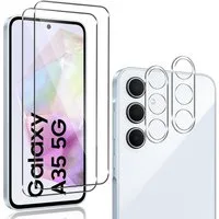 MSM Displayschutzglas 2X Schutzglas (Display + Kamera) für Samsung Galaxy A35 5G Panzerfolie