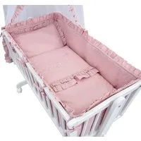 Baby-Delux Babybettwäsche Baby Wiegenset Royal Rüsche, Textilien, 6 teilig, Wiegenset 6-tlg. für Babywiege 90x40 (ohne Wiege) verschiedene Designs
