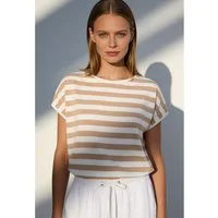MORE&MORE Kurzarmshirt lockeres, softes Basic-Streifenshirt