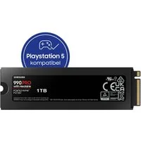 Samsung 990 PRO Heatsink interne SSD (1TB) 7450 MB/S Lesegeschwindigkeit, 6900 MB/S Schreibgeschwindigkeit, mit Kühlkörper