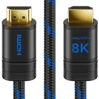 deleyCON deleyCON 1,5m 8K UHD-II HDMI 2.1 Nylon Kabel 8K@60Hz 4K@120Hz HDMI-Kabel