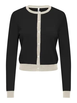 ONLY - ONLCONTA LS O-NECK CARDIGAN CC KNT Black - Gr. - XL
