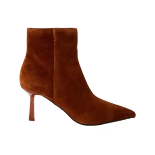 Steve Madden - "Sabine" Stiefeletten für Damen, Wildleder, Kitten Heel (Cognacfarbe)