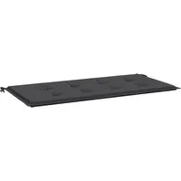 vidaXL Sitzauflage Gartenbank-Auflage Schwarz 120x50x3 cm Oxford-Gewebe, (1 St)