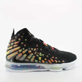 Nike Lebron XVII Schwarzes Textil Unisex Schnürsenkrainer BQ3178 005