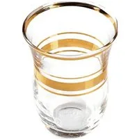 Pasabahce Teeglas 6er Set mit edlem Gold-Design - 95 ml, 6-tlg.