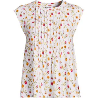 Kurzärmeliges Biesenshirt aus Baumwolle/Modal-Mix für Damen in Plus-Größe, Damen, size: plus, Weiß, Baumwolle Modal, by Lands' End