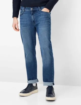 Brax Herren Five-Pocket-Hose Style CLINT BROKEN BLUE USED, denim blau, Gr. 36/32