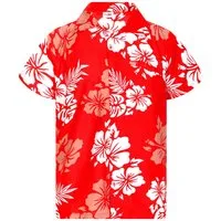 King Kameha Hawaiihemd "Mono Hibiscus" Funky Hawaii-Hemd Herren Kurzarm Front-Tasche Stylish