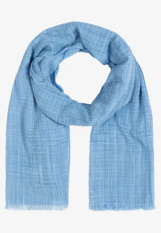 MORE & MORE - Unifarbener Schal für einen lässigen Look blau - Gr. - OS