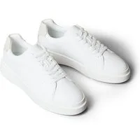 Calvin Klein CHUNKY CUPSOLE LACEUP LTH BT AOP Sneaker Halbschuh, Freizeitschuh, Schnürschuh mit geprägtem Fersenbereich