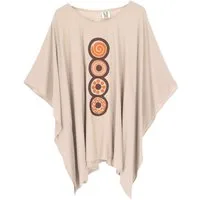 Guru-Shop Longbluse Besticktes Hippie Ponchokleid, Minikleid.. alternative Bekleidung