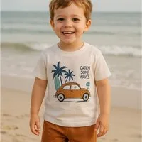 Lorey Medtec T-Shirt & Shorts Jungen Outfit, 2er Set für Kleinkind: T-Shirt + Shorts, 100% Baumwolle