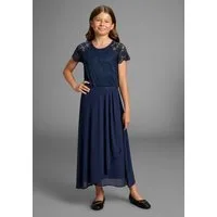 KIDSWORLD Jerseykleid Festliches Kleid mit Spitze Elegantes Kleid mit Spitze und Chiffon