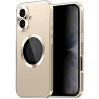 Wigento Handyhülle Für Apple iPhone 17 Full Cover MagSafe Hülle Metallrahmen Gold, Magnetverschluss, MagSafe-kompatibel, stoßfest, präzise Aussparungen