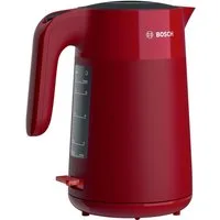 BOSCH Wasserkocher MyMoment TWK2M164, Abschaltautomatik, Überhitzungschutz, Tassenanzeige, 1,7 l, 2400 W, Stiftung Warentest Testsieger (2,2) Ausgabe 03/2025, rot matt