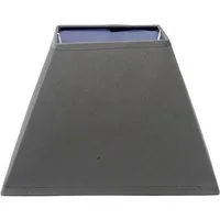 B&S Lampenschirm LampenschirmStoff E14 / E27 Fassung Grau Trapez H 16 cm