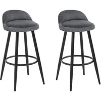 Woltu Barhocker (Set, 2 St), Barstühle mit Lehne, Belastbarkeit bis 150 kg