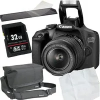 Canon Canon EOS 2000D+EF-S 18-55mm schwarz Set Angebot Spiegelreflexkamera (inkl. Karte, Tasche, Mikrofasertuch, Display-Schutzfolie)