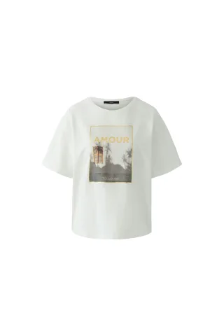 Oui - T-Shirt cloud dancer - Gr. - 40