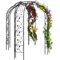 relaxdays Rosenbogen Rosenpavillon aus Metall
