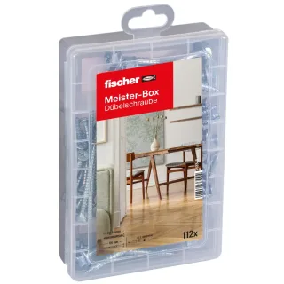 Fischer Dübelsortiment Meister-Box Dübelschrauben (112 Teile) - 553348