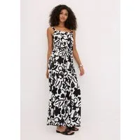 bonprix Jumpsuit mit floralem Druck, ohne Ärmel, Loose Fit, aus Polyester und Elasthan