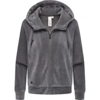 Ragwear Sweatjacke Corduly Cordy Freizeitjacke Zip-Hoodie aus weichem Kord in Samt-Haptik