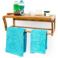 relaxdays Badregal mit Handtuchhalt