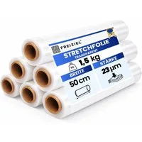 Freiziel Schutzfolie 6 x Stretchfolie 50cm 1,5 kg 23my