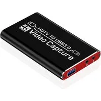 KINSI 4K HDMI-Videoaufnahmekarte, USB 3.0 HDMI Video Game Capture Recorder USB-Recorder (Max. HDMI-Eingang 4K 30Hz, Videoaufnahme bis 1080P 60Hz)