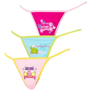 Pack-3 Feines Garn Tanga mit Druck 82329 Frau