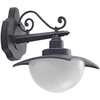 Lindby Außen-Wandleuchte Elinda, Metall, Schwarz IP44, 1 x 60 W