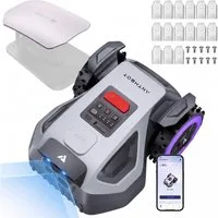 ANTHBOT Rasenmähroboter M-Serie Set inkl. Garage Pro, Mähroboter ohne Begrenzungskabel, bis 1200 m² Rasenfläche, (RTK-Navigation • HDR-Dual-Vision • 45% Steigung), Kantenmähen, Multizonen, Schnitthöhe per App, IPX6