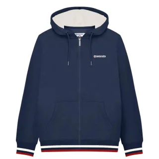 Lambretta - Hoodie mit durchgehendem Reißverschluss für Herren (Marine/Jetstream Blau/Rot)