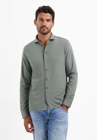 No Excess - Shirt Jersey Melange Stretch dark steel - Gr. - XXXL