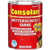 Consolan  Wetterschutzfarbe Schwedenrot / 06386, Wetterfest, Wasserabweisend, Farbtonbeständig