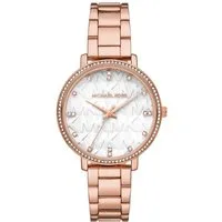 MICHAEL KORS Quarzuhr PYPER MK4917, Armbanduhr, Damenuhr, Edelstahlarmband, analog, Glassteine