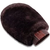 Equimour Pferdebürste Lammfell Putzhandschuh Pferd – Glanzpflege, antistatisch, weich, (1-tlg), echtes Lammfell, antistatisch, elastischer Bund, extra weich, Premium