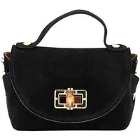 BRISE TASCHE Schultertasche Mini – Elegante kleine Wildleder & Nappaleder Tasche (Einzelartikel), Kompakt, leicht, weiches Wildleder