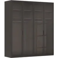 rauch Kleiderschrank Schrank Garderobe SKAT SHINE Breiten 151/201/251/301cm, Höhe 223/235cm (3 verschiedene Ausstattungen BASIC/CLASSIC/PREMIUM (inkl. SOFT-CLOSE) edle Schrankfront mit hochwertigen Glasrahmentüren MADE IN GERMANY