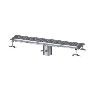 Kessel Ferrofix Kastenrinne 6015100 Edelstahl, 158x1042x55mm, Auslauf senkrecht