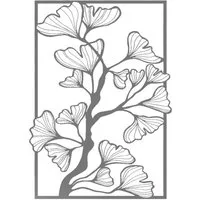Jumpeak Wanddekoobjekt Ginkgozweig Metall Kunst Wanddekoration, Pflanzendekoration, Ginkgo, Metall, 4 Farben, 3 Maße, Moderner minimalistischer Stil, Blattadernn