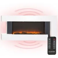 Klarstein Elektrokamin Studio Light & Fire 2, elektrischer Kamin mit Heizfunktion Heizlüfter elektrischer Kaminofen